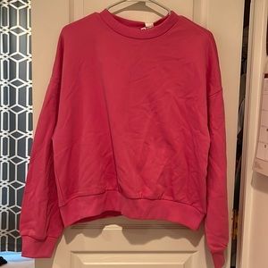 Bright pink, H&M, cropped sweatshirt